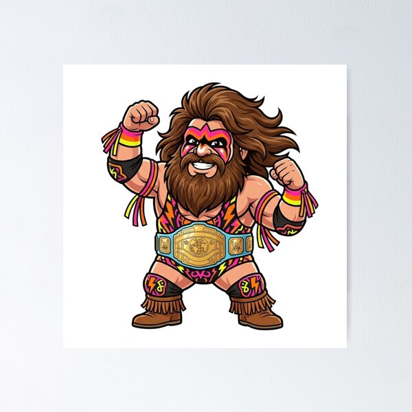Item preview, The Ultimate Warrior Wrestling Gnome designed and sold by Bad-Decisions-Designs.