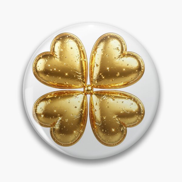 Item preview, Metallic Gold Glossy Clover | Luxury Gold Foil Lucky Charm | Shiny 3D Gold Clover Clip Art designed and sold by HoMya.