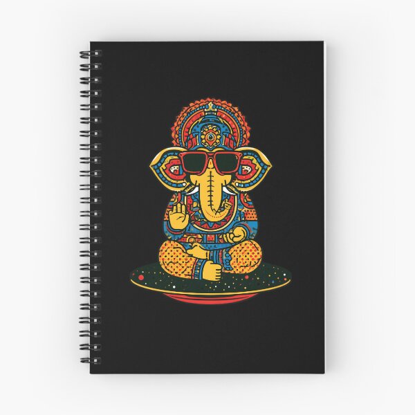 Item preview, Cool Elephant Blessing Pose Black Red Base UFO Contemporary Pop Art designed and sold by PANNARUK THAILAND.