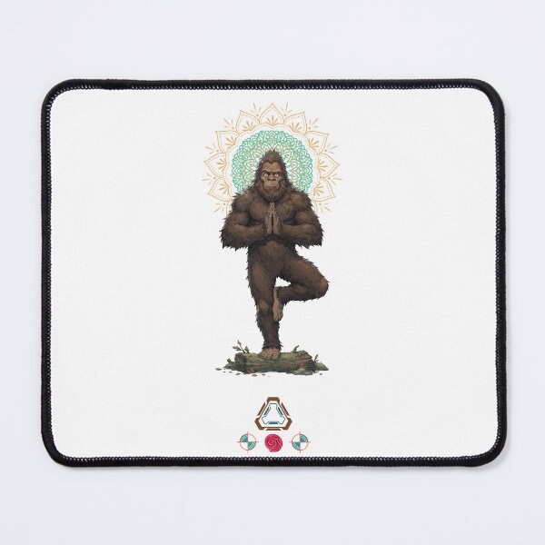 Item preview, Bigfoot Yoga Tree Pose Vrksasana Zen Sasquatch Meditation Funny Cryptid Illustration designed and sold by Whimsy Trail Co.