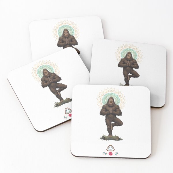 Item preview, Bigfoot Yoga Tree Pose Vrksasana Zen Sasquatch Meditation Funny Cryptid Illustration designed and sold by Whimsy Trail Co.