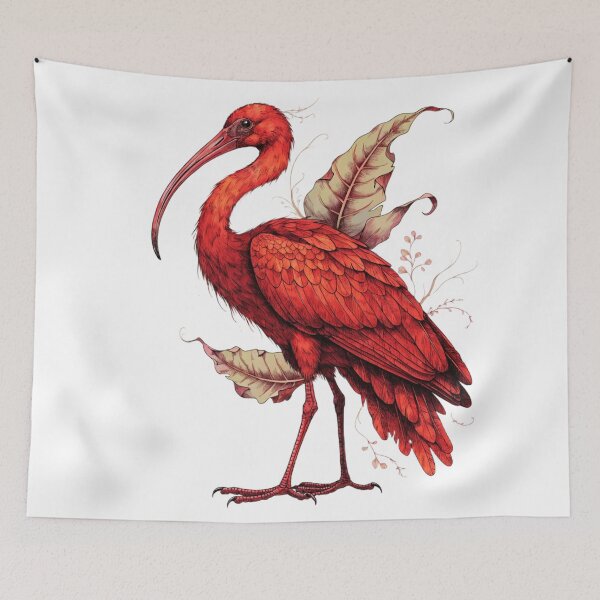 Item preview, Scarlet Ibis Tropical Bird Vintage Wildlife T-Shirt designed and sold by Print culturee.