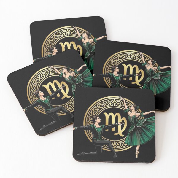 Item preview, Mystical Virgo Ballet – Emerald Green Dance Couple & Zodiac Sign designed and sold by Addy77shop.