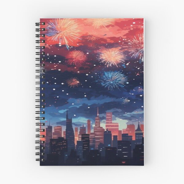 Item preview, Colorful Fireworks City Celebration Artwork  designed and sold by NivyasArtistry.
