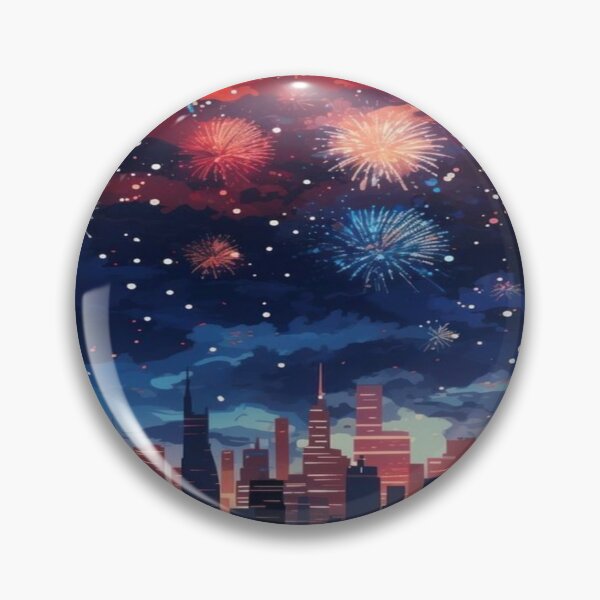 Item preview, Colorful Fireworks City Celebration Artwork  designed and sold by NivyasArtistry.