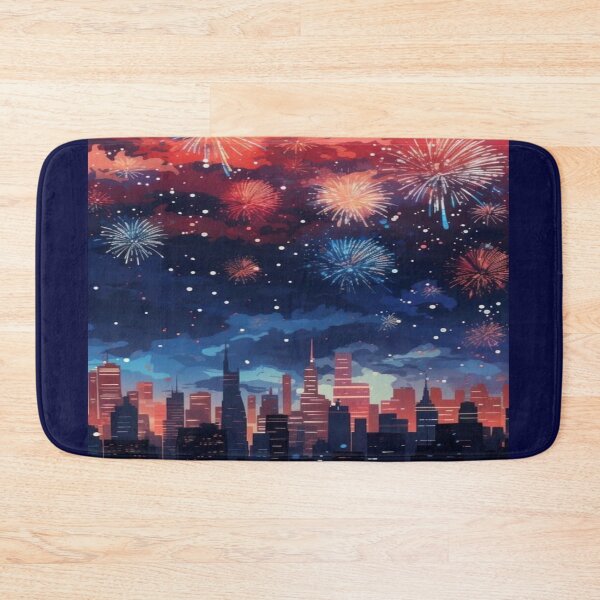 Item preview, Colorful Fireworks City Celebration Artwork  designed and sold by NivyasArtistry.
