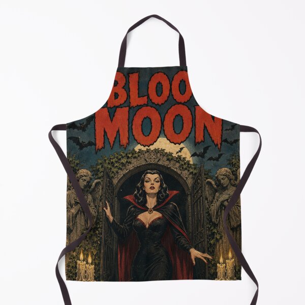 Item preview, Vintage Halloween Cover Art: Sinister Vampire Woman Moonlit Crypt designed and sold by bapupa.