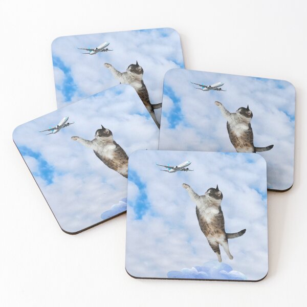 Item preview, Giant Cat Attacking Airplane In The Sky Meme designed and sold by CalmiSpace.