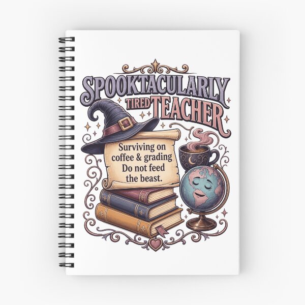 Item preview, Fanny Halloween teacher Halloween Coffee and Grading Art designed and sold by artscreat.