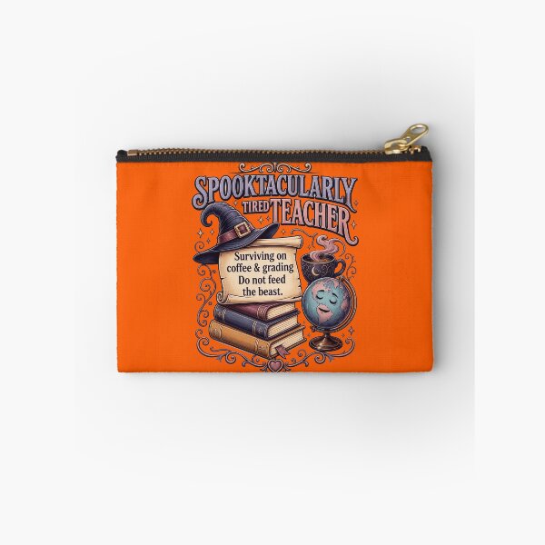 Item preview, Fanny Halloween teacher Halloween Coffee and Grading Art designed and sold by artscreat.