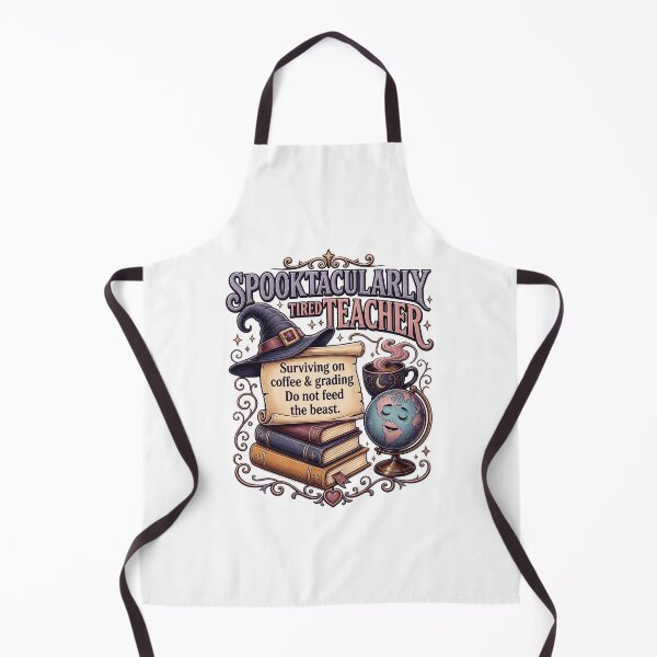 Item preview, Fanny Halloween teacher Halloween Coffee and Grading Art designed and sold by artscreat.