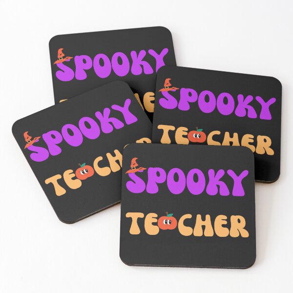 Item preview, Groovy Spooky Teacher Retro Halloween Pumpkin Apple designed and sold by mumchaosdesigns.