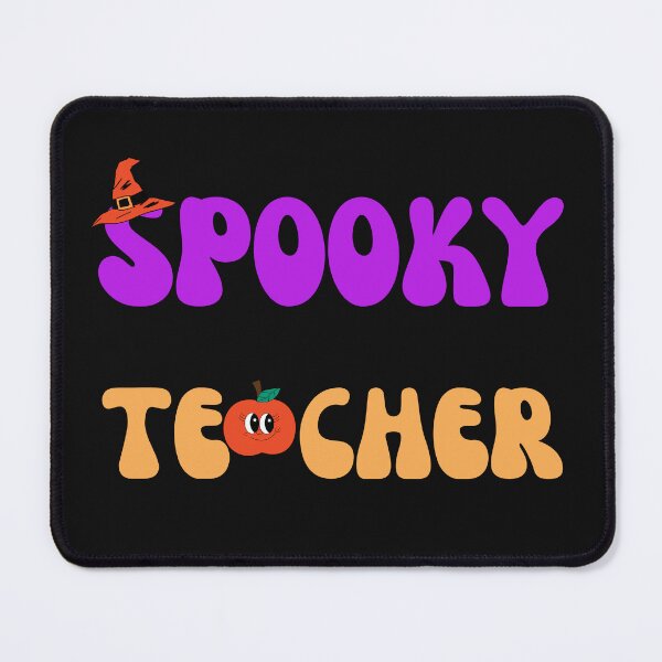 Item preview, Groovy Spooky Teacher Retro Halloween Pumpkin Apple designed and sold by mumchaosdesigns.