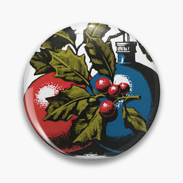 Item preview, Vintage Woodcut Christmas Ornaments with Holly designed and sold by colorful-white.