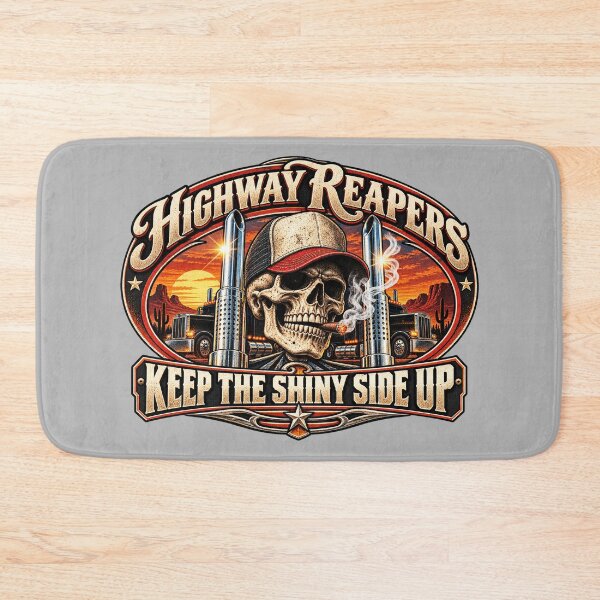 Item preview, Highway Reapers | Keep The Shiny Side Up | Skeleton Trucker Cigar Art designed and sold by NomadForge.