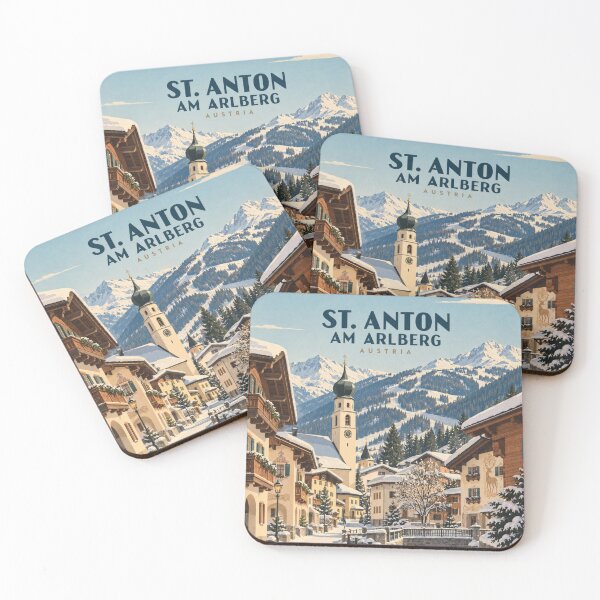 Item preview, St. Anton am Arlberg Vintage Alpine Art designed and sold by MichaeIRellov.