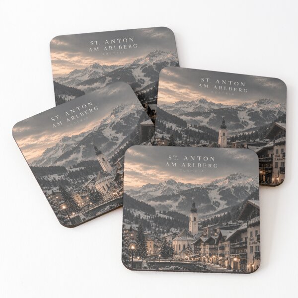 Item preview, St. Anton Cinematic Monochrome Alpine Artwork designed and sold by MichaeIRellov.