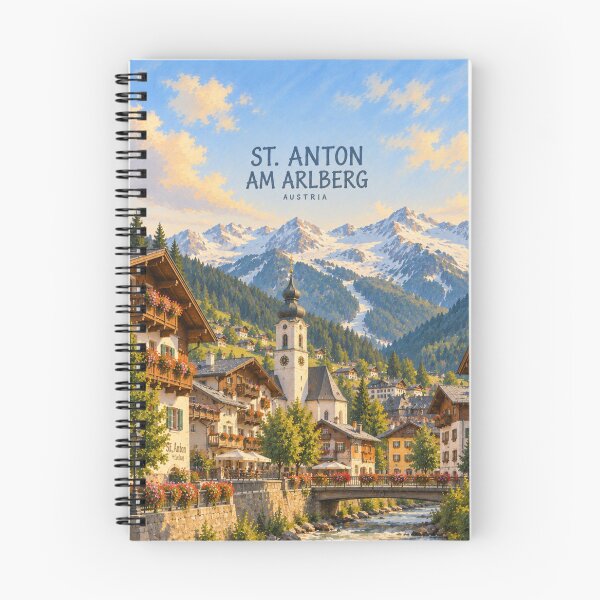 Item preview, St. Anton Painterly Alpine Village Impression designed and sold by MichaeIRellov.