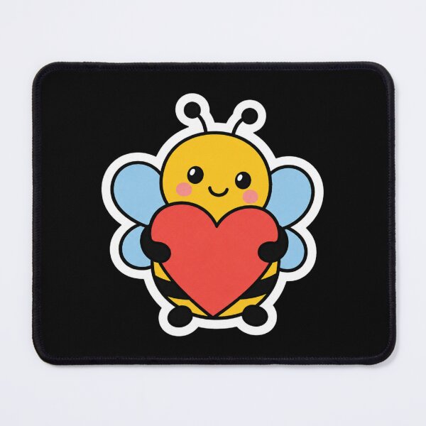 Item preview, Cute Kawaii Bee Holding Heart Bee Mine Valentine designed and sold by Vision Crafted.