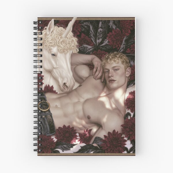 Item preview, Man with Unicorn in Crimson Florals designed and sold by JaimeLikes.