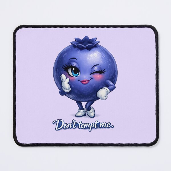 Item preview, Don’t Tempt Me – Sassy Blueberry Cartoon | Pastel designed and sold by Sommium .