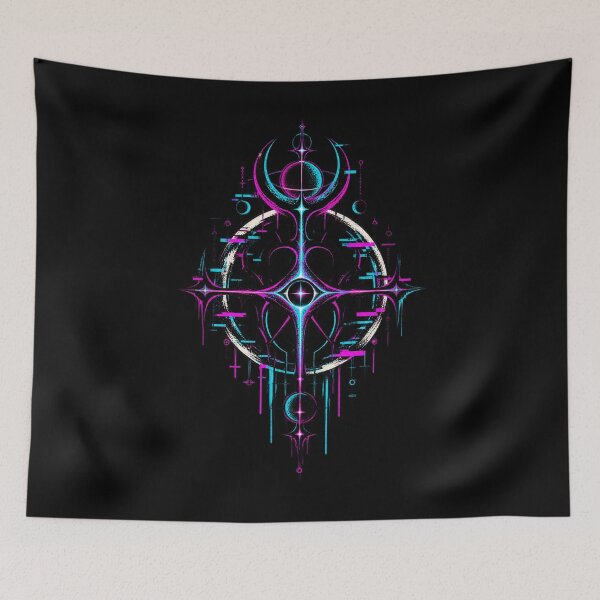 Item preview, Cyber Sigil – Glitch Occult Symbol designed and sold by JupiterGlitchEmpire.