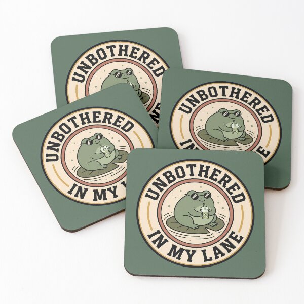 Item preview, Unbothered In My Lane Retro Frog Badge designed and sold by DripCultureLab.