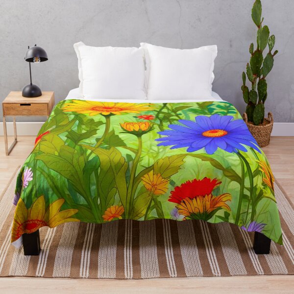 Item preview, Colorful summer flower meadow designed and sold by peterhlorenz.