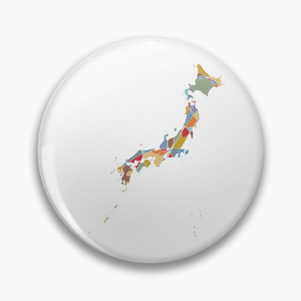 Item preview, Muted Multicolour Japan Map - Colourful Prefectures Line Art designed and sold by iampaulmorris.
