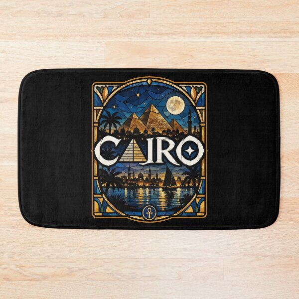 Item preview, Cairo Egypt Piramids Stained Glass Travel designed and sold by TomFrontierArt.