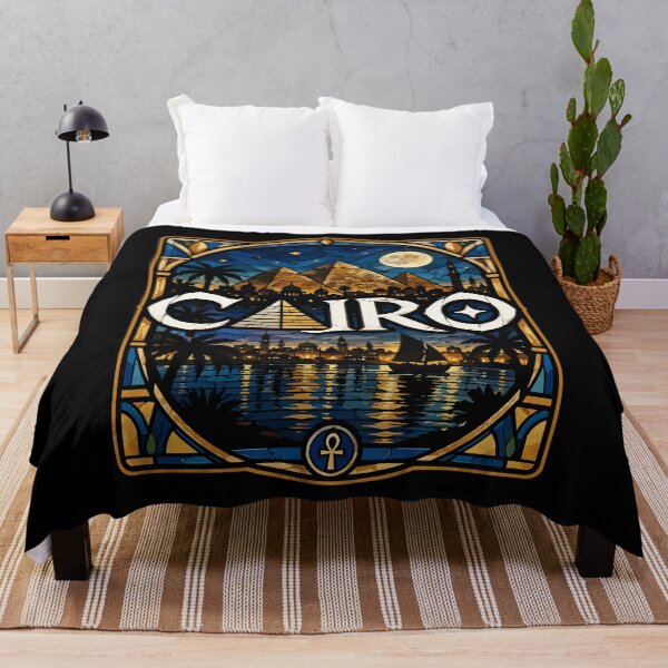 Item preview, Cairo Egypt Piramids Stained Glass Travel designed and sold by TomFrontierArt.