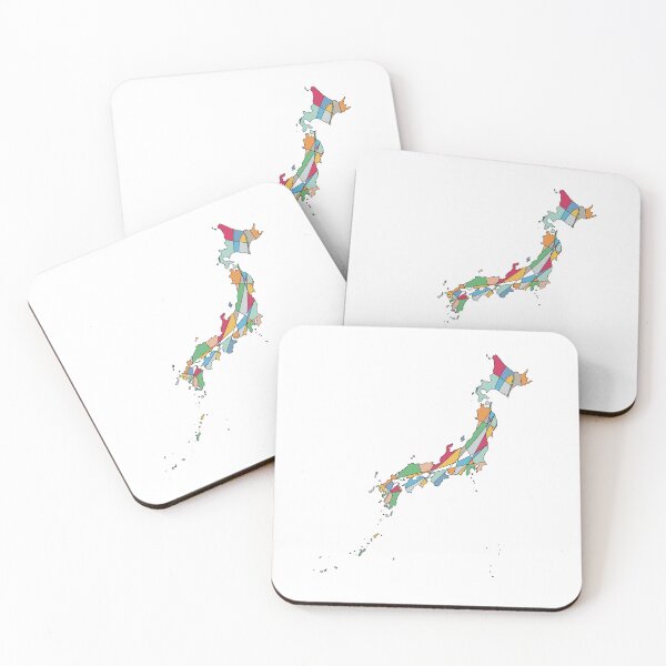 Item preview, Bright Multicolour Japan Map - Colourful Prefectures Line Art designed and sold by iampaulmorris.