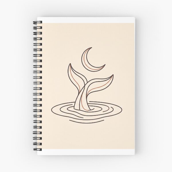 Item preview, Whale Tail and Crescent Moon - Minimalist Ocean Monoline Sticker designed and sold by MissoStudio.