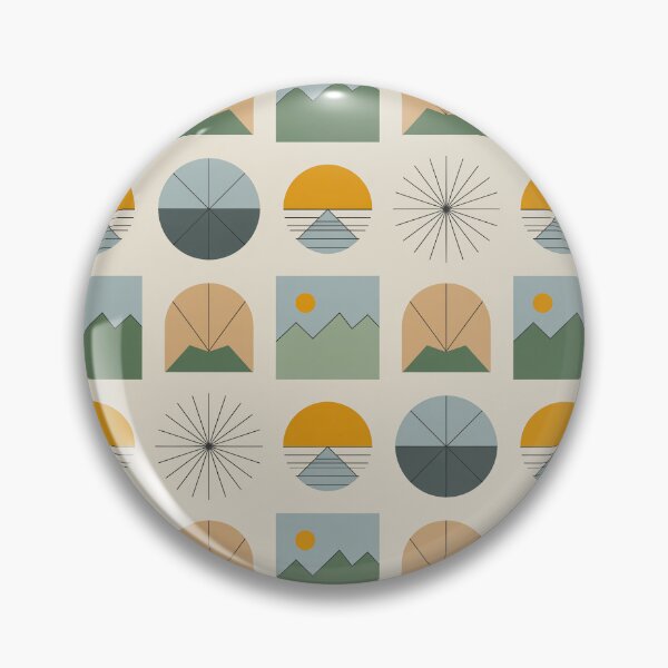 Item preview, Nordic Sun & Mountain Pattern – Minimal Scandinavian Geometric Seamless Design designed and sold by Tamas Das.