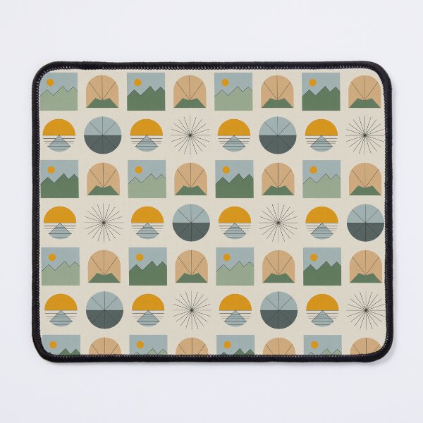 Item preview, Nordic Sun & Mountain Pattern – Minimal Scandinavian Geometric Seamless Design designed and sold by Tamas Das.