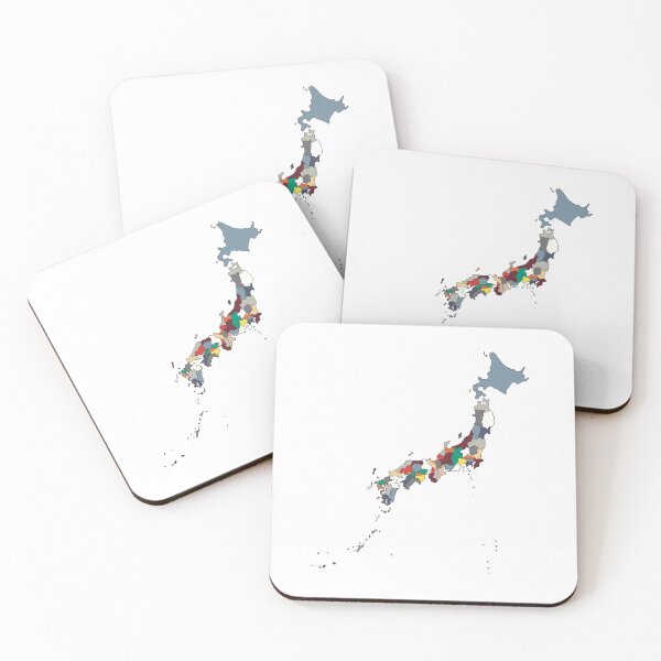 Item preview, Grey & Red Japan Map - Colourful Prefectures Line Art designed and sold by iampaulmorris.