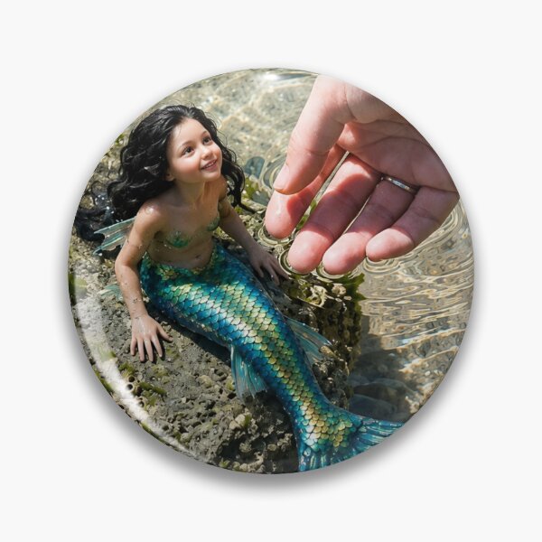 Item preview, Magical Mermaid by the Tide Pool – Fantasy Ocean Adventure Art designed and sold by Bhaskar Digital Art.