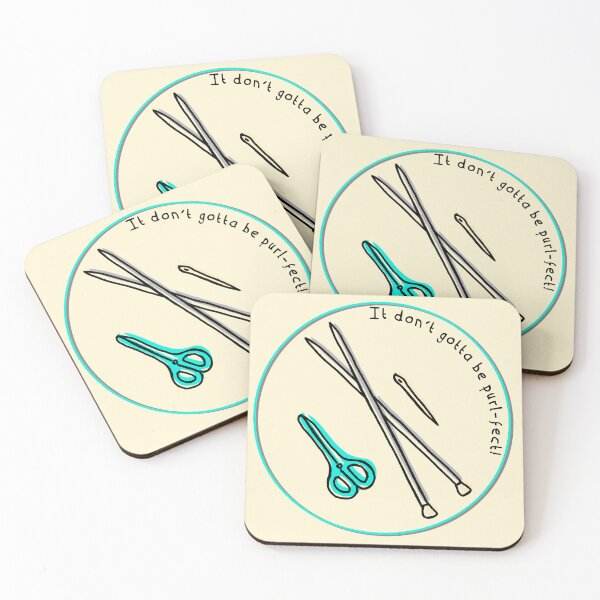 Item preview, Knitting Tools – Purl‑fect Knitting Pun Design designed and sold by Dyche Studio.