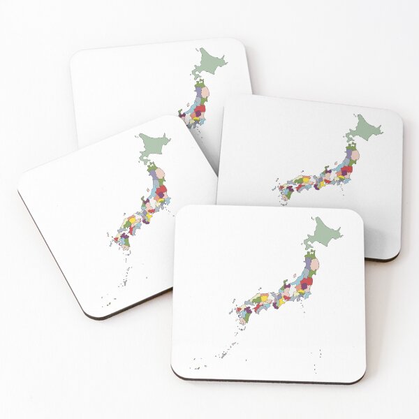 Item preview, Green & Purple Japan Map - Colourful Prefectures Line Art designed and sold by iampaulmorris.