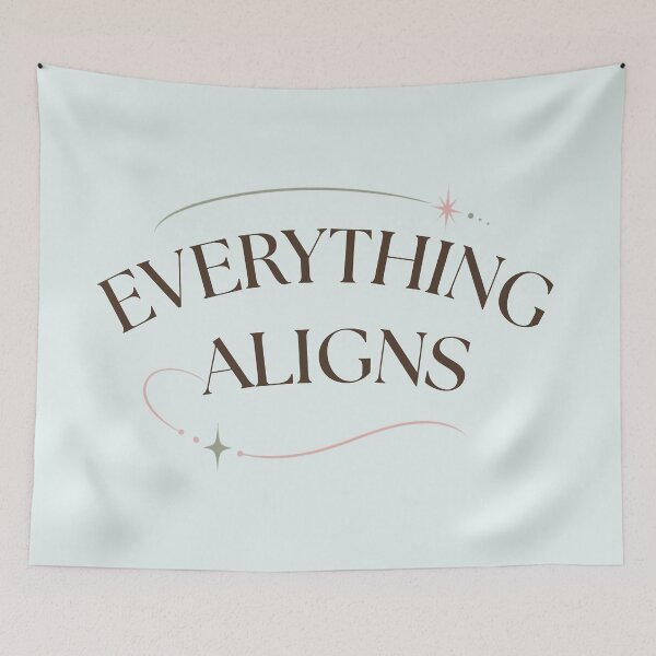 Item preview, Everything Aligns Manifestation Spiritual Quote designed and sold by CosmicQuietStudio.