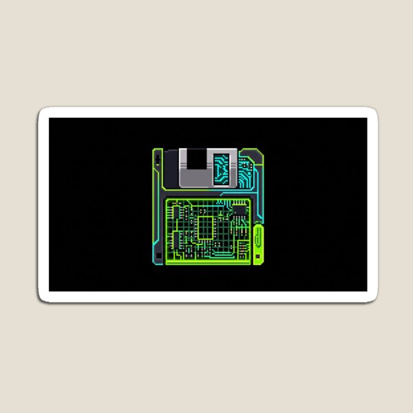 Item preview, Retro Pixel Floppy Disk - 16 Bit 80s Tech Gamer Sticker designed and sold by MissoStudio.