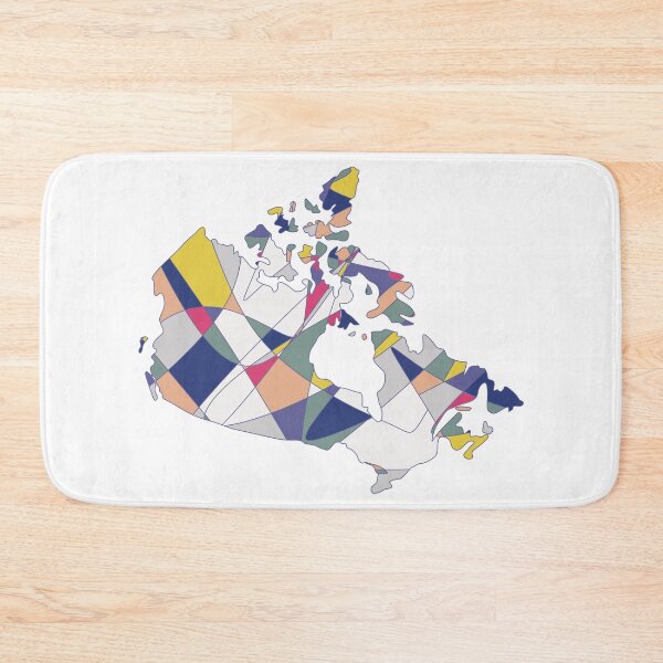 Item preview, Blue & Beige Shard Canada Map - Colourful Provinces Line Art designed and sold by iampaulmorris.