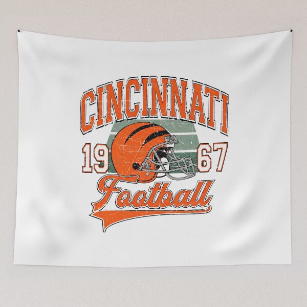 Item preview, Retro Football Helmet Cincinnati Vintage Style Tee designed and sold by LoiaJaycon.