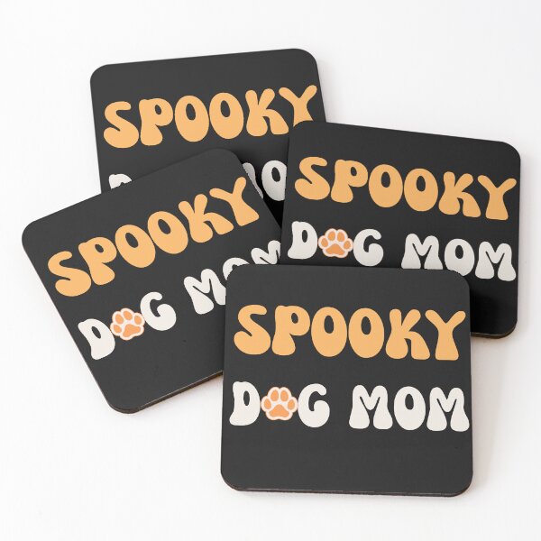 Item preview, Retro Spooky Dog Mom Halloween Paw Print designed and sold by mumchaosdesigns.