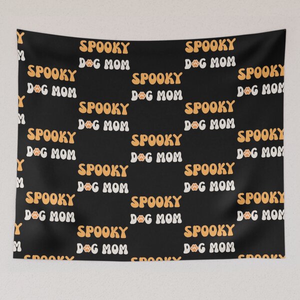 Item preview, Retro Spooky Dog Mom Halloween Paw Print designed and sold by mumchaosdesigns.