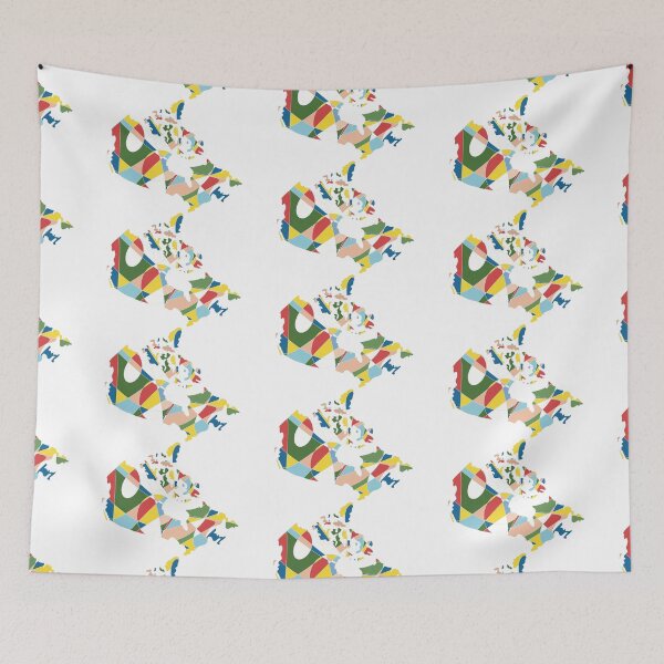 Item preview, Multicolour Shard Canada Map - Colourful Provinces Line Art designed and sold by iampaulmorris.