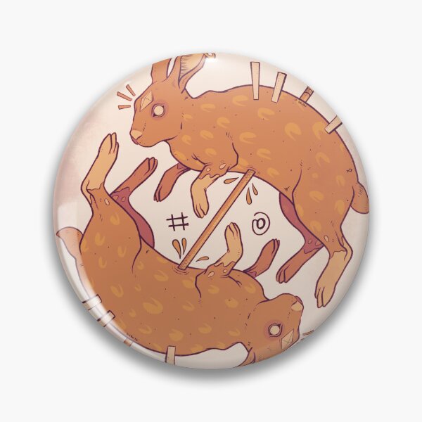 Item preview, Two Hares with Arrows Folk Art Illustration designed and sold by DRP-art.
