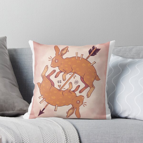 Item preview, Two Hares with Arrows Folk Art Illustration designed and sold by DRP-art.