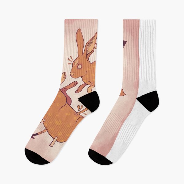 Item preview, Two Hares with Arrows Folk Art Illustration designed and sold by DRP-art.