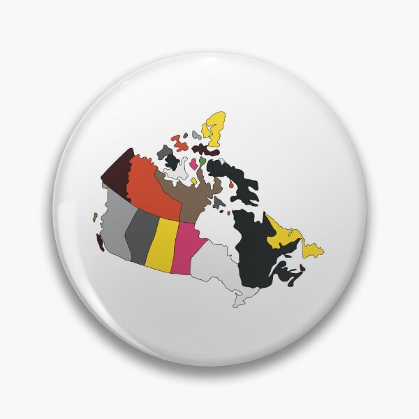 Item preview, Black & Red Provinces Canada Map - Colourful Provinces Line Art designed and sold by iampaulmorris.